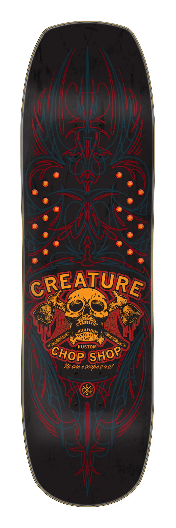 Creature Chop Shop Pinstripe Shaped Skateboard Deck - 8.75"