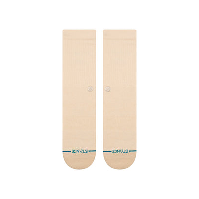 Tan stance butter blend crew socks with medium cushion