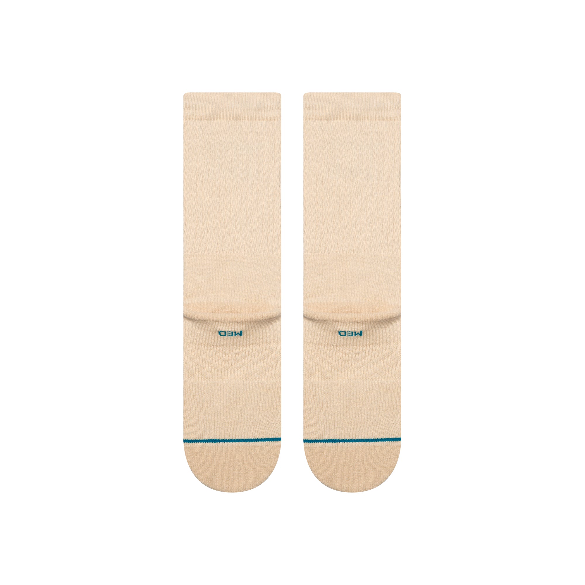 Tan stance butter blend crew socks with medium cushion