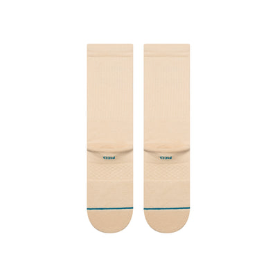 Tan stance butter blend crew socks with medium cushion