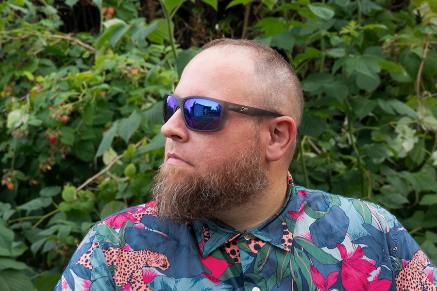 Breach XL - Frosted Gray - Deep Blue Polarized ANSI Z87+