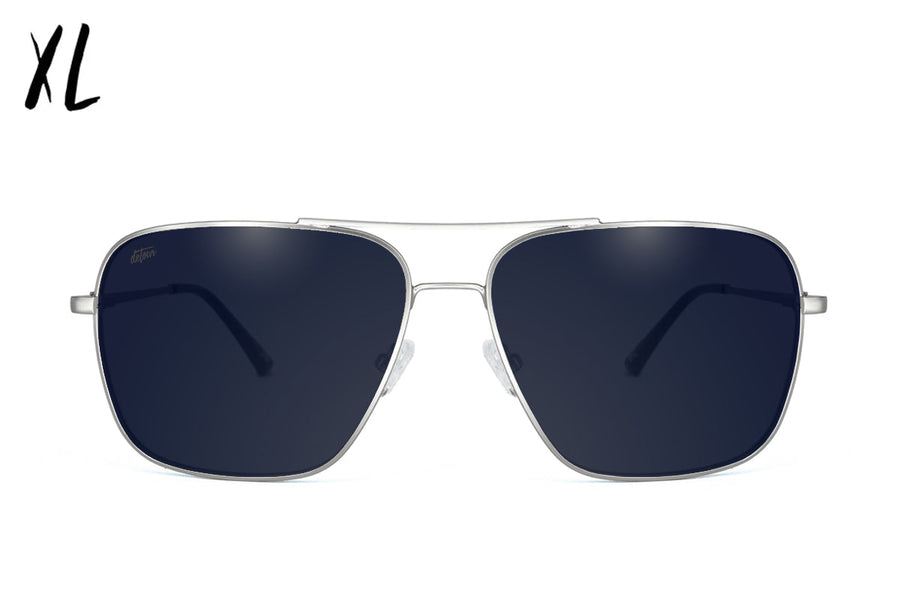 Coastal XL - Matte Silver - Blue Gradient Polarized