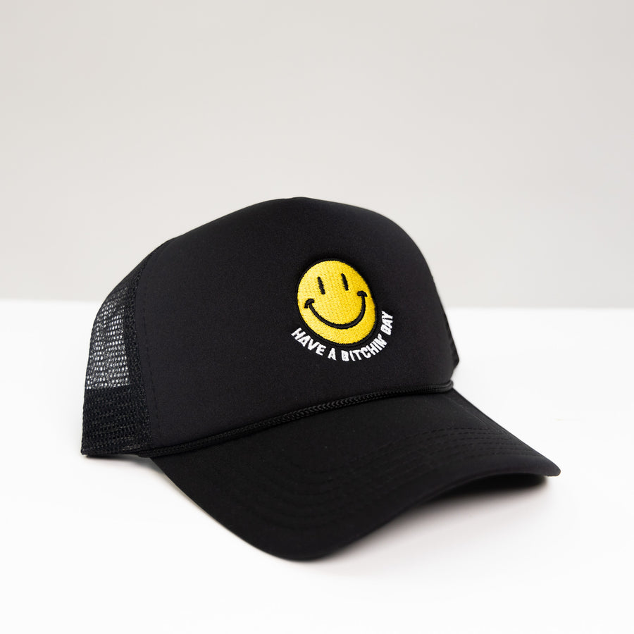 blue embroidered have a bitchin' day hat