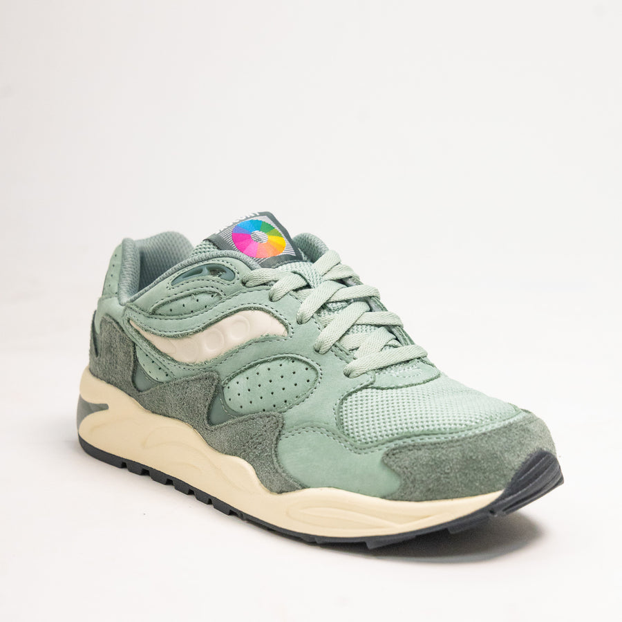 green men's saucony grid shadow comfort shoe