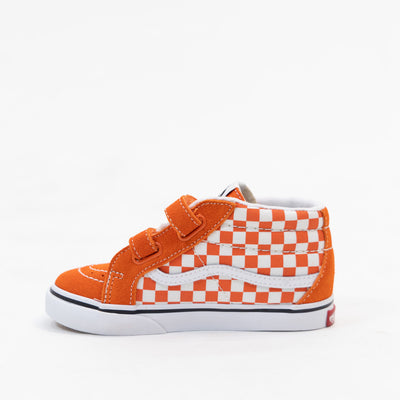 Vans Sk8-Mid Reissue V - (Color Theory Checkerboard) Red Orange