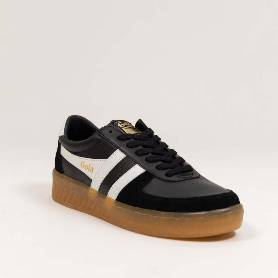 black and white gola men's shoes with gum sole