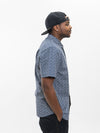 Brixton Charter Print Short Sleeve Woven - Washed Navy/White Tile
