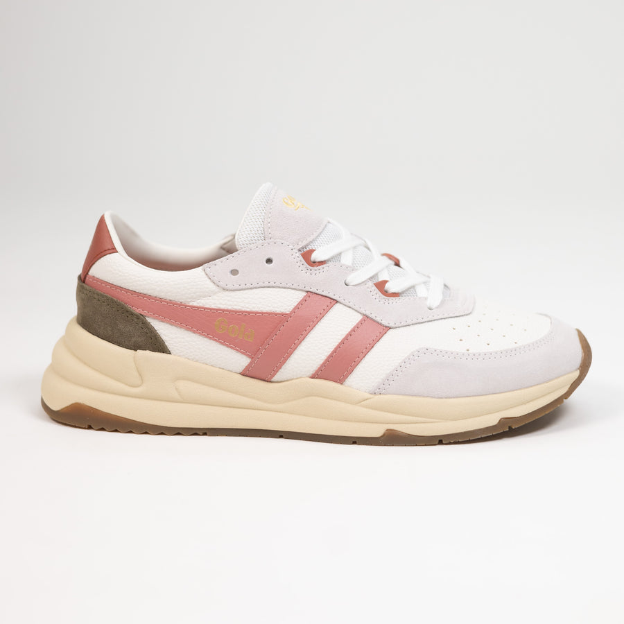 women's gola sneakers shoes with pink white and grey