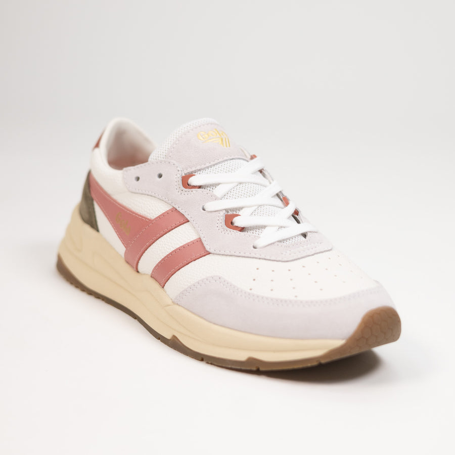 women's gola sneakers shoes with pink white and grey