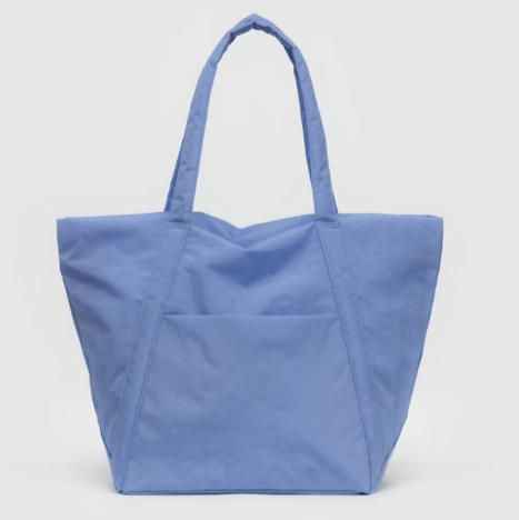 light blue baggu light weight zip up cloud bag