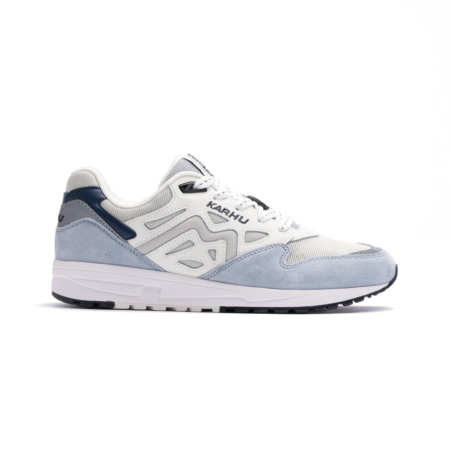 blue and white karhu legacy 96 comfort shoes