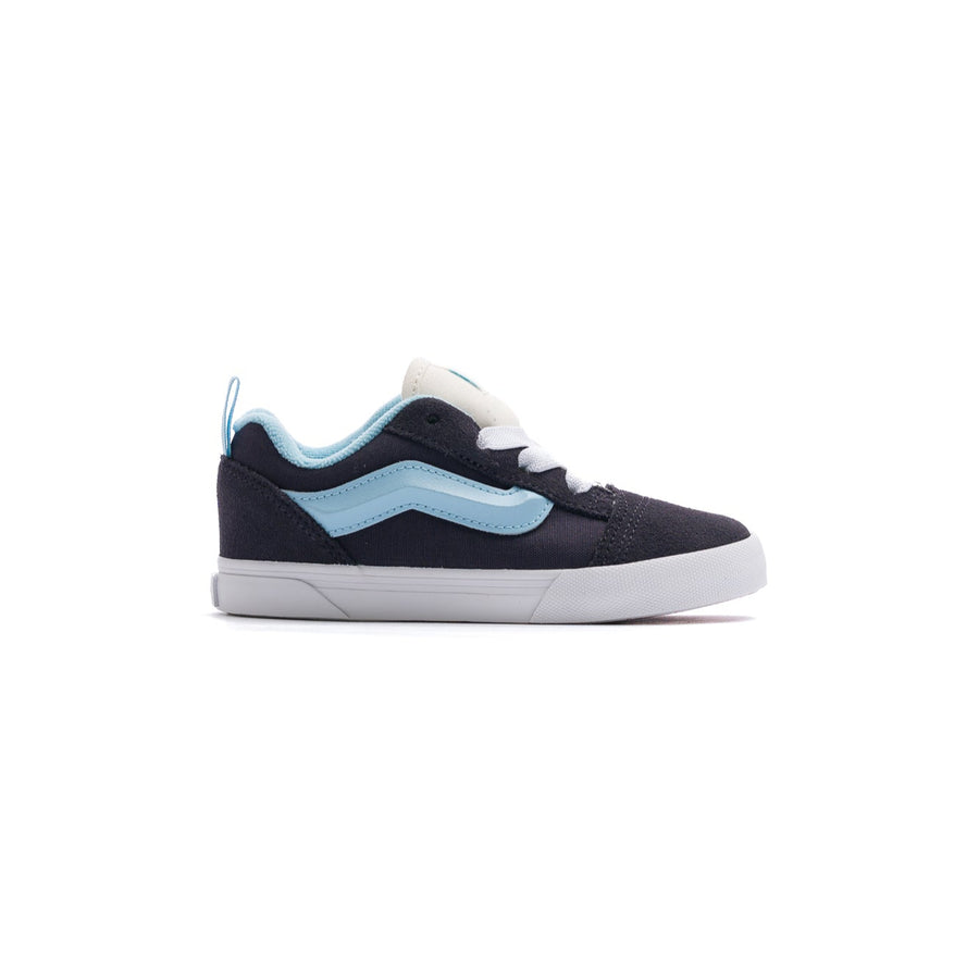 toddler Vans Toddler Knu Skool Elastic Lace shoe in Retro Sport Grey/Blue