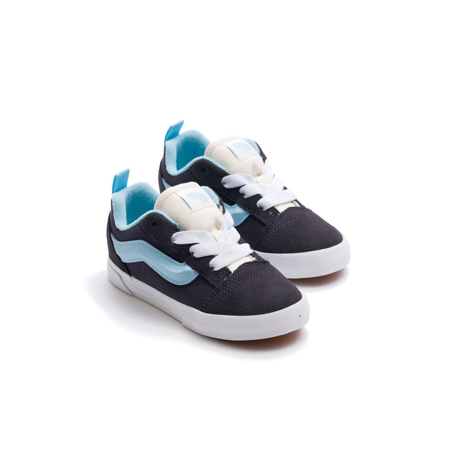 toddler Vans Toddler Knu Skool Elastic Lace shoe in Retro Sport Grey/Blue
