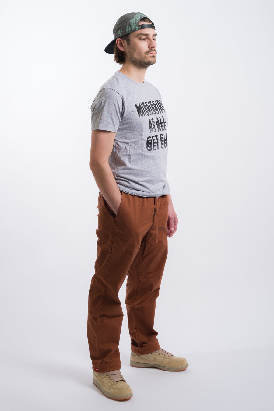 DARK BROWNISH RED RELAXED FIT MEN'S VANS PANT