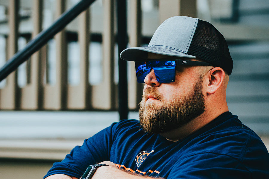 Tidal Wave XL - Matte Black - Electric Blue Lens Polarized