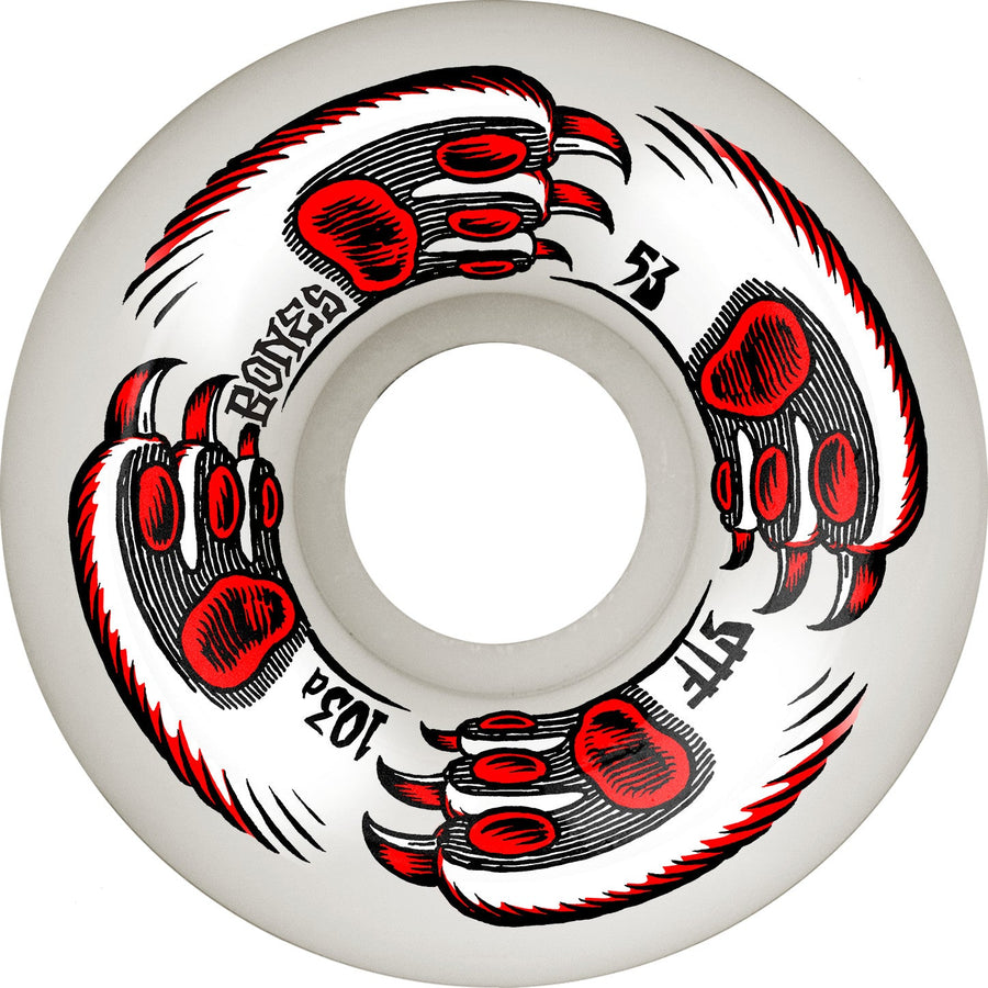 Bones STF Kitty Twister V5 Sidecut 53mm 103a Wheels - White (Set of 4)