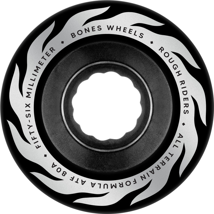 Bones ATF Rough Rider Eternal Flame 56mm 80a Wheels - Black (Set of 4)