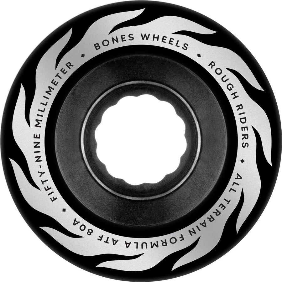 Bones ATF Rough Rider Eternal Flame 59mm 80a Wheels - Black (Set of 4)