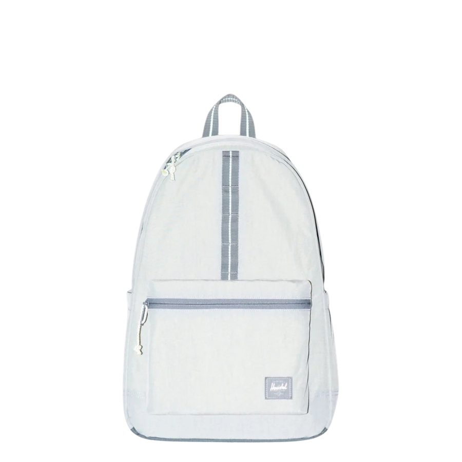 grey reflective herschel heritage ripstop backpack on a white background