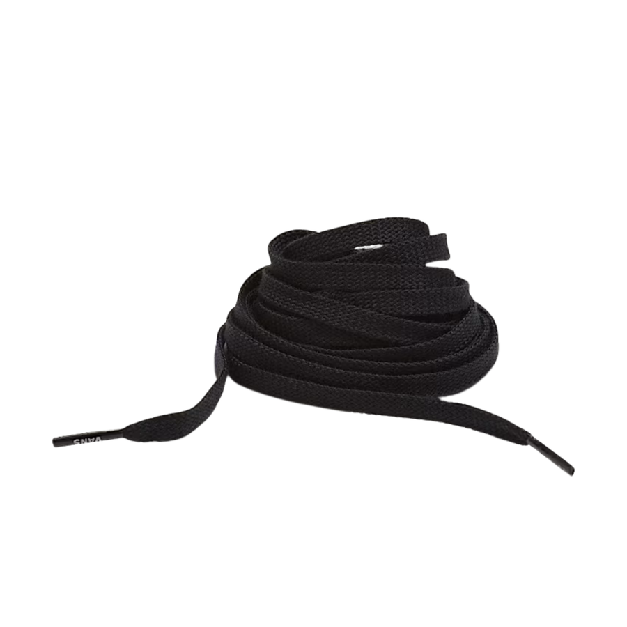 Black and white checkered shoelaces on a white background