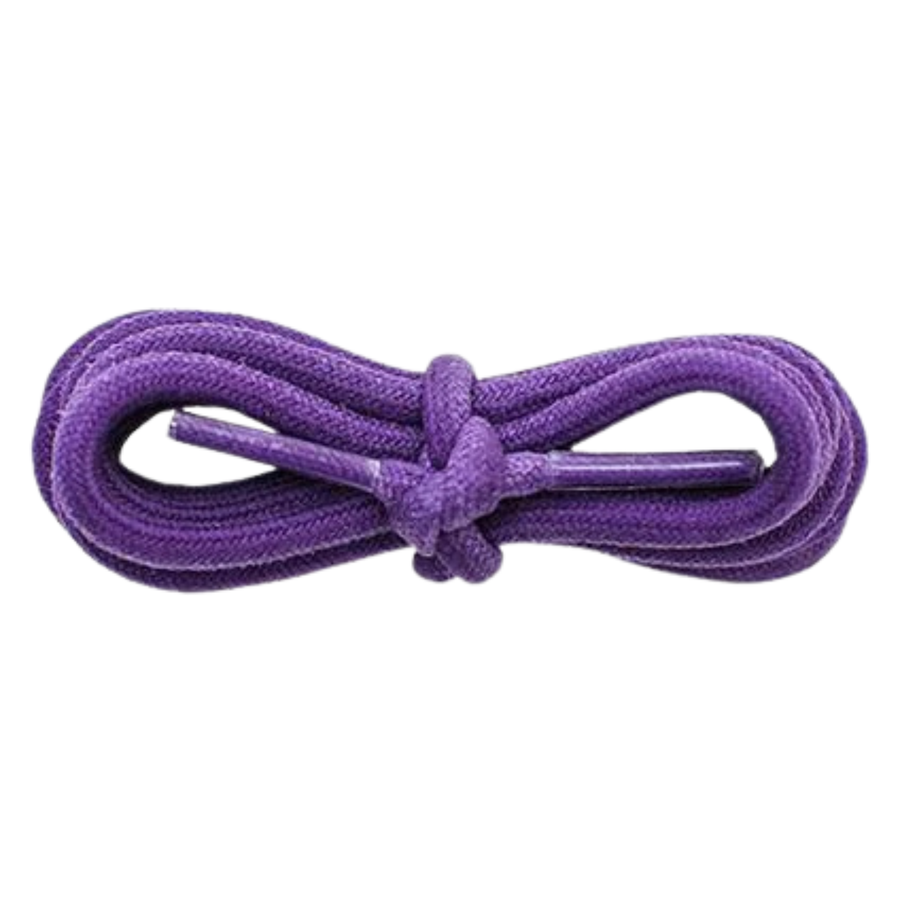 Purple shoelace on a white background