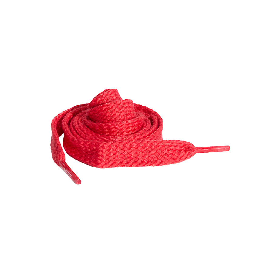 Blue shoelace on a white background