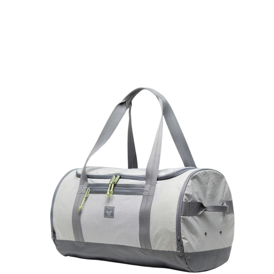tone tone grey herschel ripstone kaine duffle bag on a white background