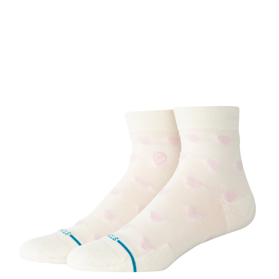 Stance Hearts Lowrider Quarter Socks - Ivory