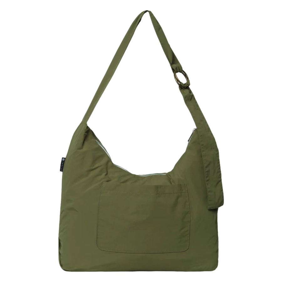 Green Thread slouchy shoulder bag on a white background