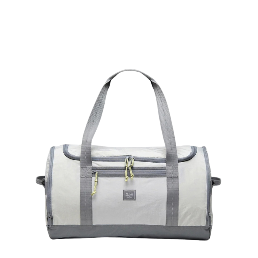 tone tone grey herschel ripstone kaine duffle bag on a white background