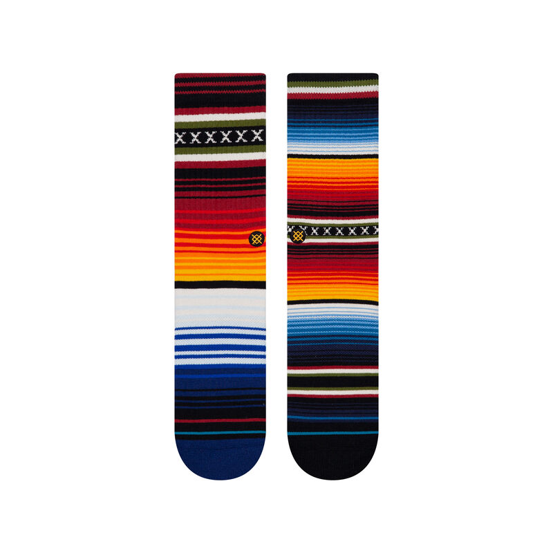 MULTI COLORED STRIPED PATTERN MEN'S STANCE CURREN ST CREW SOCKS
