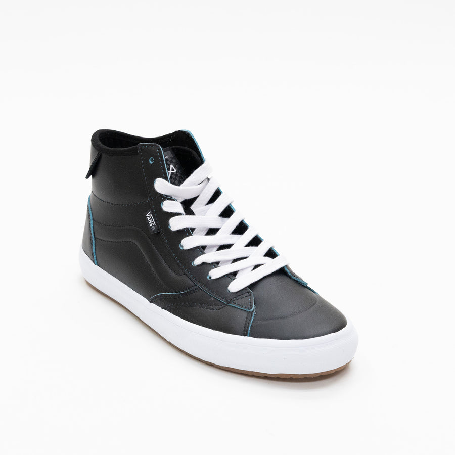 black wearaway vans men's lizzie sk8-hi skate shoes