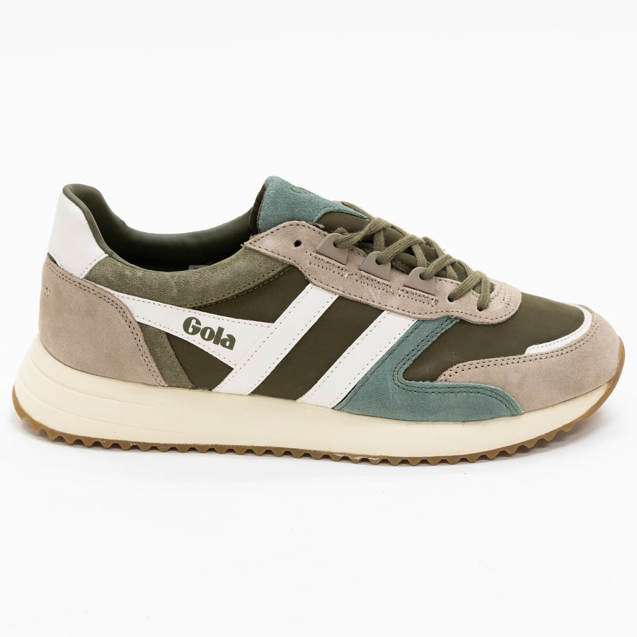 grey and green gola men's sneaker shoe