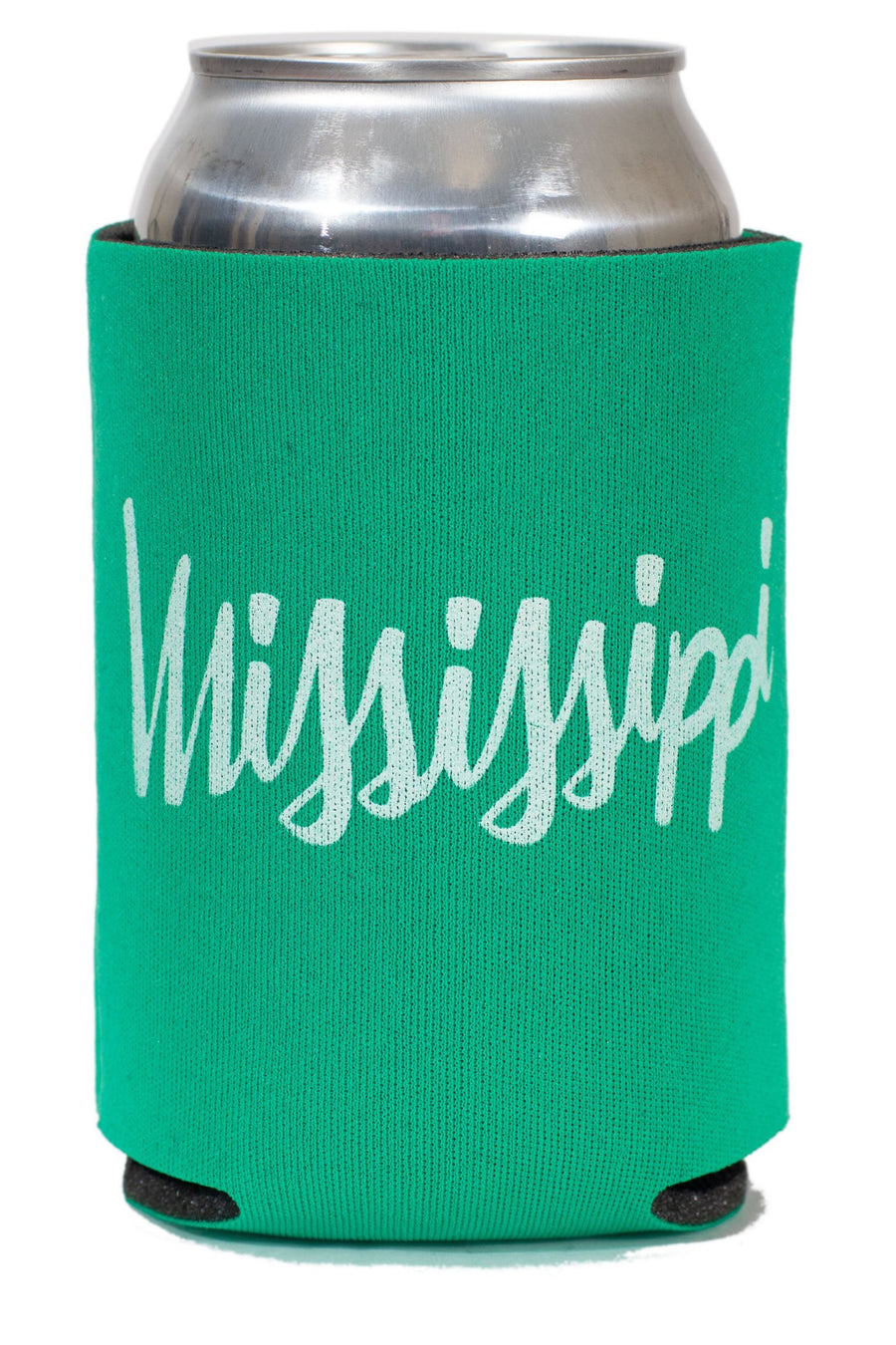 cursive font mississippi koozie drink holder