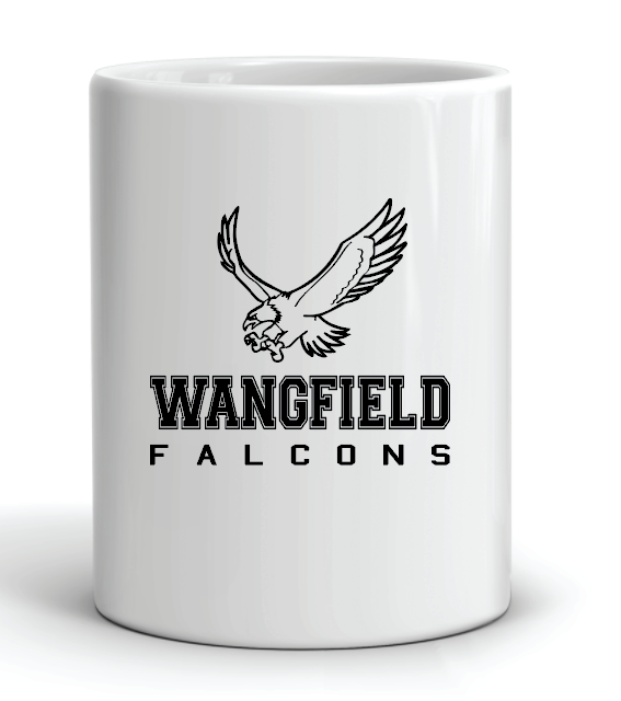coffee mug with wangfield falcons playing on the wingfield falcons high school of jackson mississippi