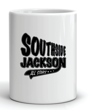 coffee mug featuring the slogan southside jackson mississippi all stars