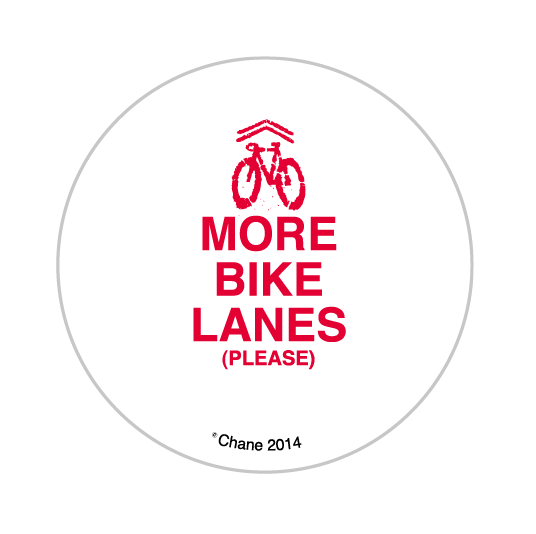 tee shirt featuring the slogan more bike lanes please