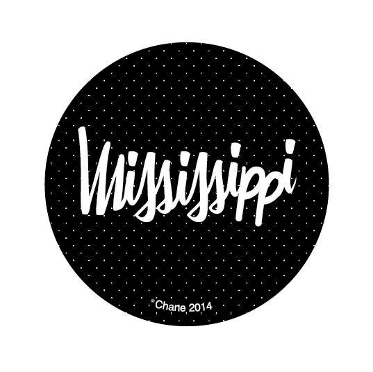 tee shirt with mississippi in cursive font