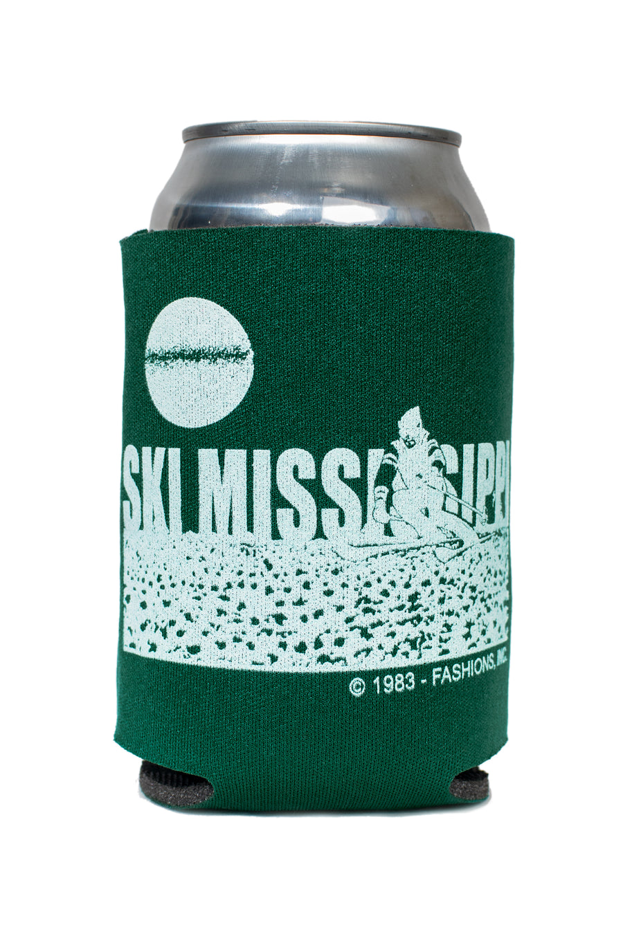 koozie drink holder featuring the ski mississippi logo