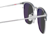 silver glassy coors light colab sunglasses with black lenses