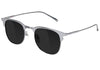 silver glassy coors light colab sunglasses with black lenses