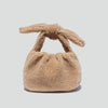 Street Level Handbags Estelle Teddy Bag w/ Knotted Handle - Natural