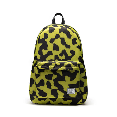 yellow and black patterned herschel packable rome backpack