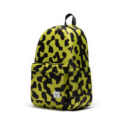 yellow and black patterned herschel packable rome backpack
