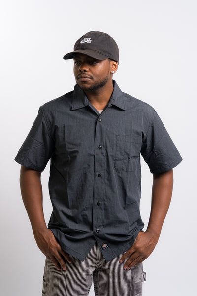 black chambray dickies button-up men's shirt