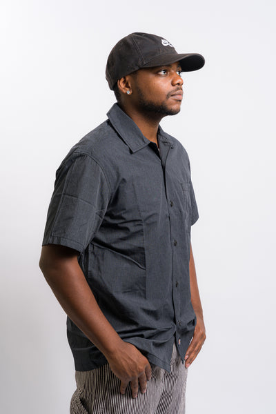 black chambray dickies button-up men's shirt