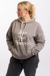 hooded sweat shirt with the phrase Hug Your Peeps in white