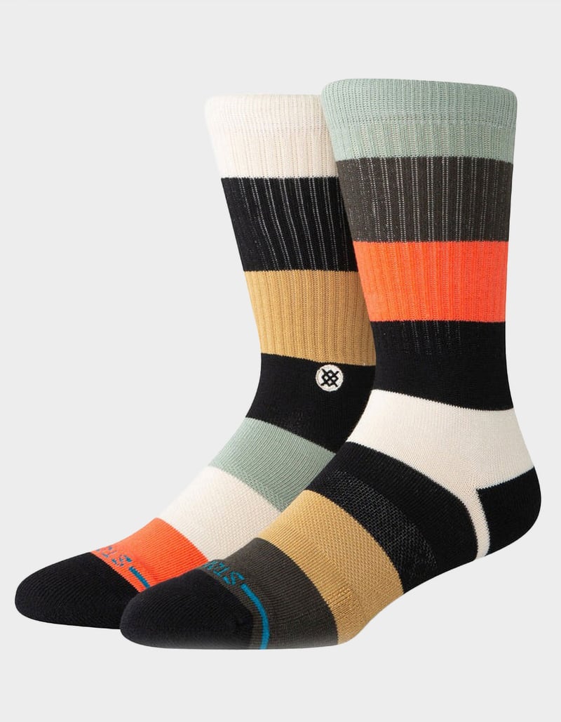 multi colored striped stance men's crew socks