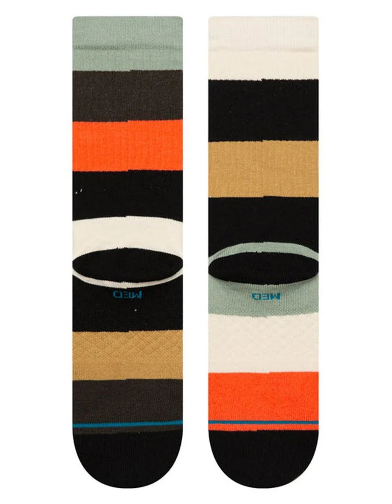 multi colored striped stance men's crew socks