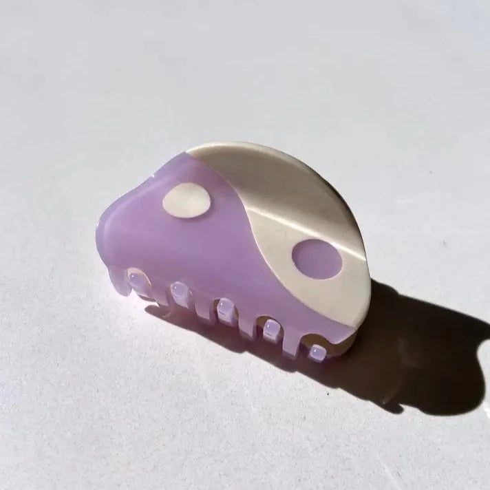 Solar Eclipse Yin Yang Claw Clip | Eco-Friendly - Purple